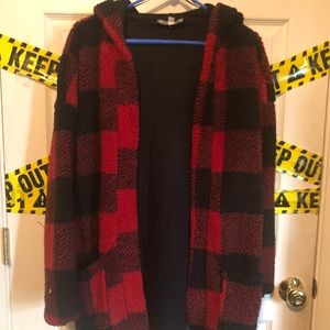 Super soft Red Plaid Jacket